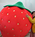 巨大イチゴ造形